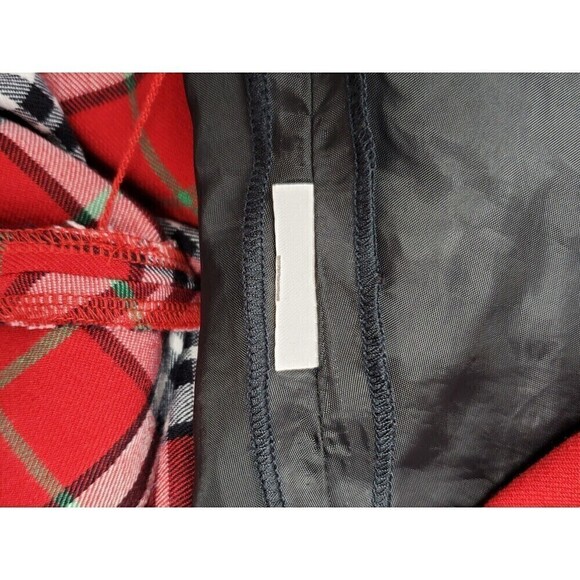 HANNA ANDERSSON A-LINE RED TARTAN PLAID FULL SKIRT SIDE ZIPPER WOMEN SIZE SMALL - Picture 13 of 13